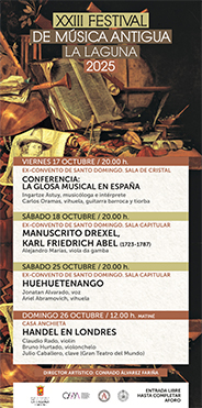 17 de octubre 2025, XXIII Festival de Música Antigua de La Laguna 2025, CONFERENCIA: LA GLOSA MUSICAL EN ESPAÑA